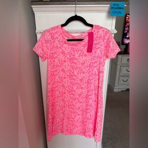 Pink Lilly Pulitzer Short Sleeve T- Shirt Dress